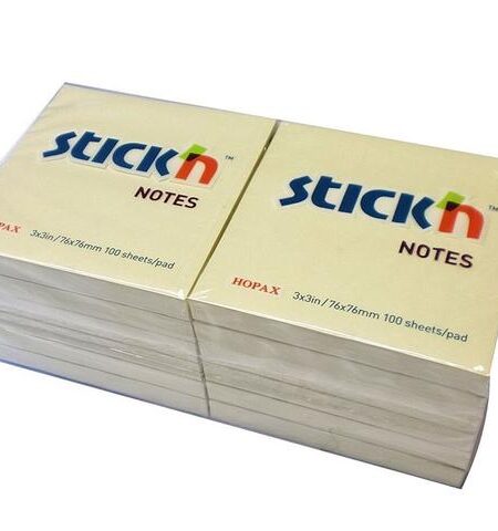 12 MEMO STICK GIALLI76x76 mm  (CONFEZIONE DA 12 )