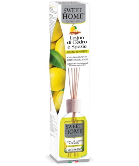 Sweet Home Profumatore per Ambiente Legno di Cedro e Spezie 100 ml – Calore e Raffinatezza per la Tua Casa