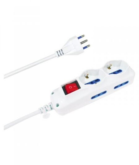 NOVA MULTIPRESA INTERRUTTORE 2 SCHUKO+4 BIVALENTI
