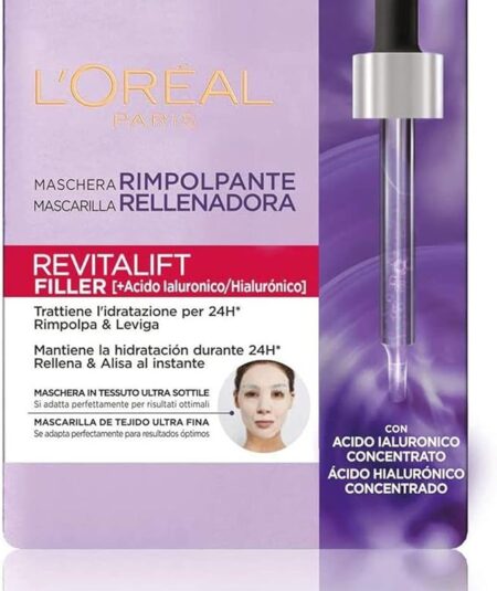 L'OREAL REVITALIFT FILLER MASCHERA RIMPOLPANTE ALL'ACIDO IALURONICO