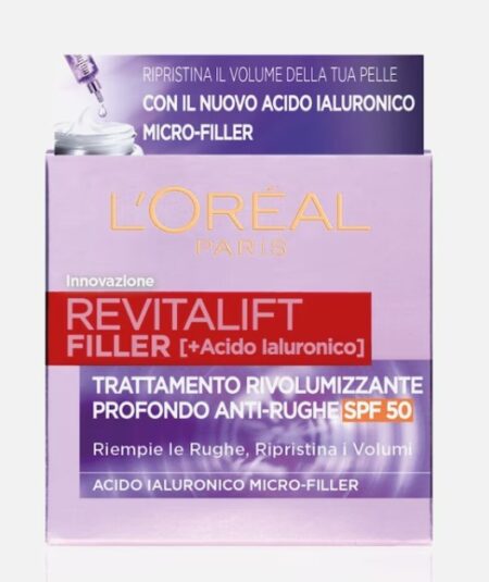 L'OREAL REVITALIFT FILLER CREMA RIVOL. ALL'ACIDO IALURONICO SPF 50 50ml