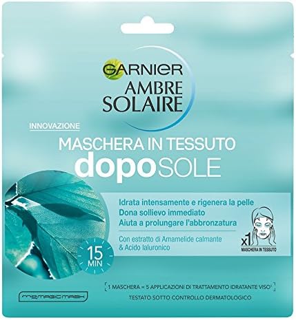GARNIER AMBRE SOLAIRE MASCHERA VISO TESSUTO DOPOSOLE