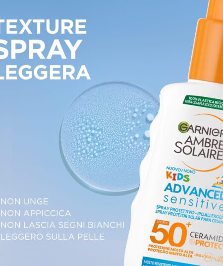 GARNIER AMBRE SOLAIRE KIDS ADVANCED SENSITIVE SPRAY SPF50+  150ML