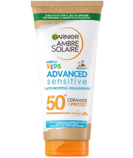 GARNIER AMBRE SOLAIRE KIDS ADVANCED SENSITIVE CERAMIDE 50+  175 ML