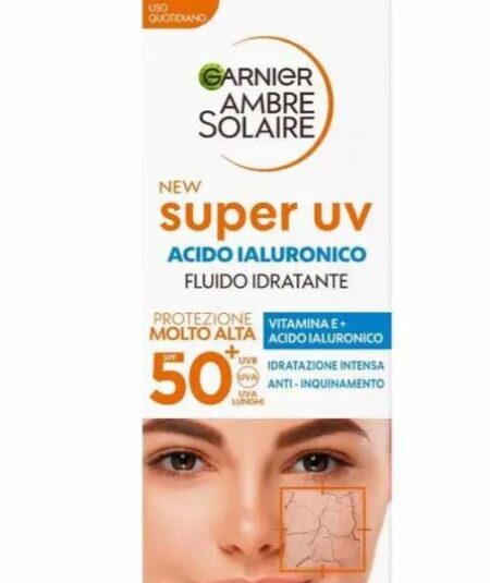 GARNIER AMBRE SOLAIRE SUPER UV FLUIDO IDRATANTE VISO SPF50+  40ML