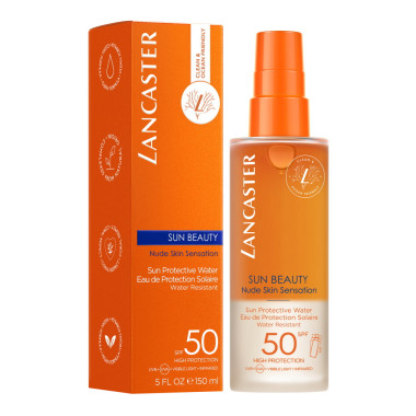 LANCASTER SUN BEAUTY NUDE SKIN SENSAT SUN PROTECTIVE WATER SPF50 150ML
