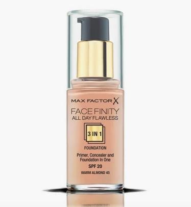 MAX FACTOR FACE FINITY FONDOTINTA 3IN1 SPF20 N°45