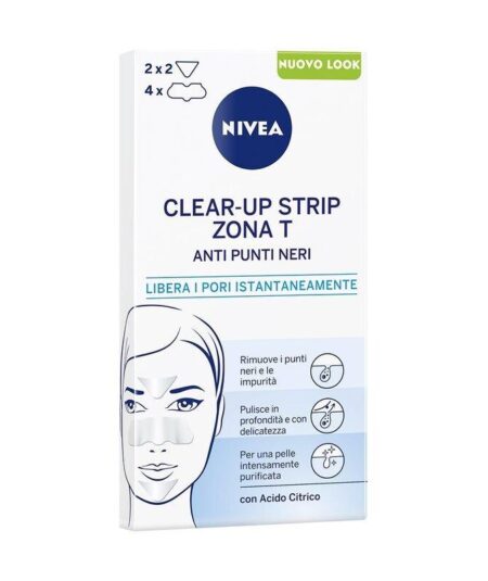 NIVEA VISAGE CLEAR-UP STRIP ZONA T PUNTI NERI 6 CEROTTI