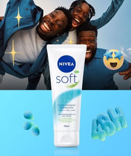 NIVEA SOFT CREMA IDRATANTE RINFRESCANTE VISO CORPO MANI  75 ML