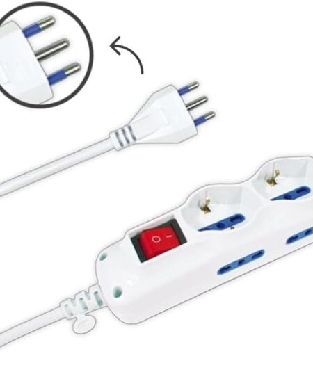 NOVA MULTIPRESA CON INTERRUTTORE 4 PRESE TRIVELLANTI