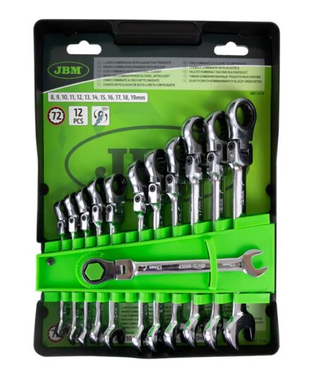 SET DI 12 CHIAVI COMBINATE A CRICCHETO SNODATE