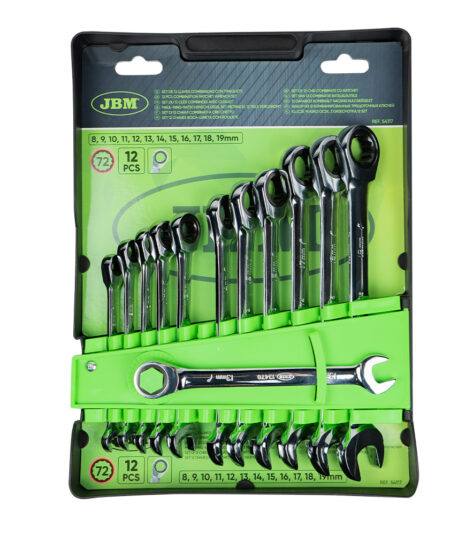 SET DI 12 CHIAVI COMBINATE A CRICCHETTO