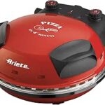 ARIETE Forno Pizza Rosso (0909/10) – Forno Pizza con Piastra in Pietra Refrattaria, 5 Livelli di Cottura, 1200W