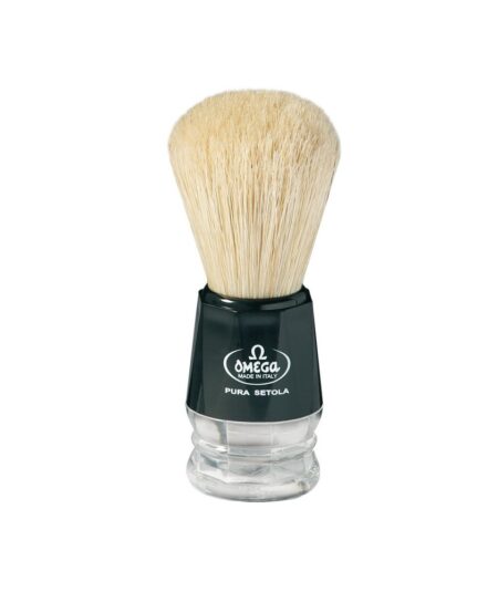OMEGA PENNELLO BARBA PURA SETOLA STERILIZZATA NERO/ TRASPARENTE