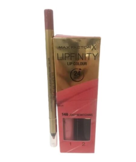 MAX FACTOR LIPFINITY 146 JUST BEWITCHING+MAT LIP LINER 04 PINK PRINCESS