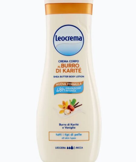 LEOCREMA CORPO AL BURRO DI KARITE' E VANIGLIA 48H 400ML