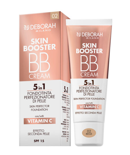 DEBORAH SKIN BOOSTER BB CREMA 5 IN 1 FDT N°02 beige VITAMIN C SPF 15