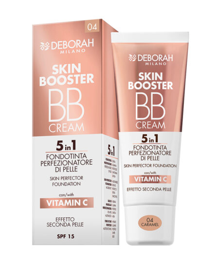 DEBORAH SKIN BOOSTER BB CREMA 5 IN 1 FDT N°04 Caramel VITAMIN C SPF 15