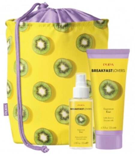 PUPA BREAKFAST LOVERS KIT 2 LATTE DOCCIA 200ml+ACQUA PROF. 100ml KIWI