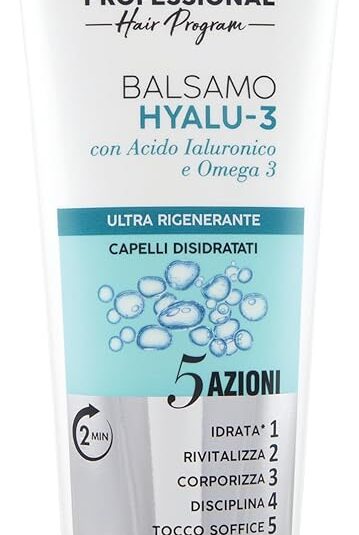 BioPoint Professional Balsamo con Acido Ialuronico e Omega 3 350 ml – Capelli Morbidi, Idratati e Nutrienti
