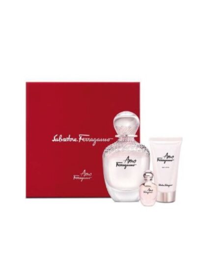 S. FERRAGAMO AMO COFFRET EDP+BODY LOTION +EDP 100ml+50ml+5ml