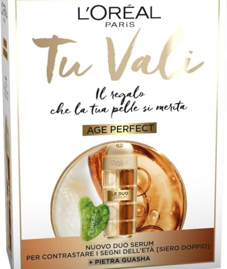 L'OREAL TU VALI AGE PERFECT COFFRET SIERO DOPPIO+PIETRA GUASHA