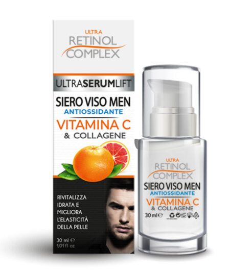 ULTRA RETINOL COMPLEX SIERO VISO MEN ANTIOSSIDANTE VITAMINA C 30ml