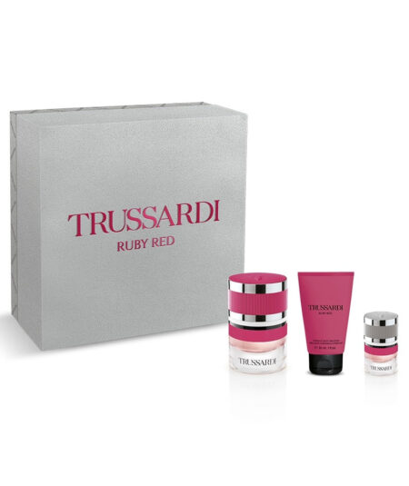 TRUSSARDI RUBY RED URBAN COFFRET EDP  30 ML + 30 ML + 7 ML