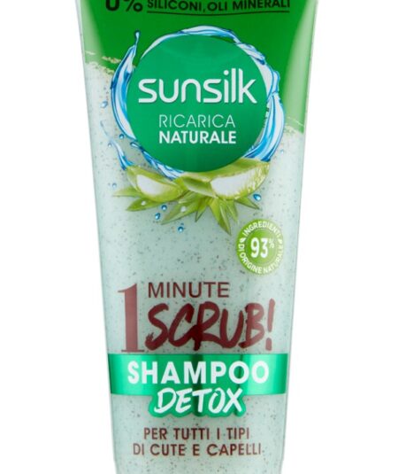 SUNSILK 1 MINUTE SHAMPOO DETOX SCRUB PER TUTTI I TIPI DI CUTE E CAPELLI  200 ML