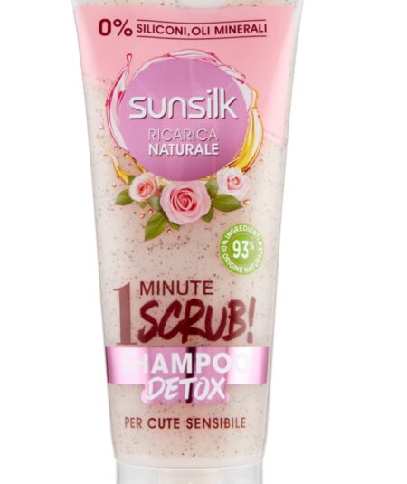SUNSILK 1 MINUTE SHAMPOO DETOX SCRUB PER CUTE SENSIBILE  200 ML