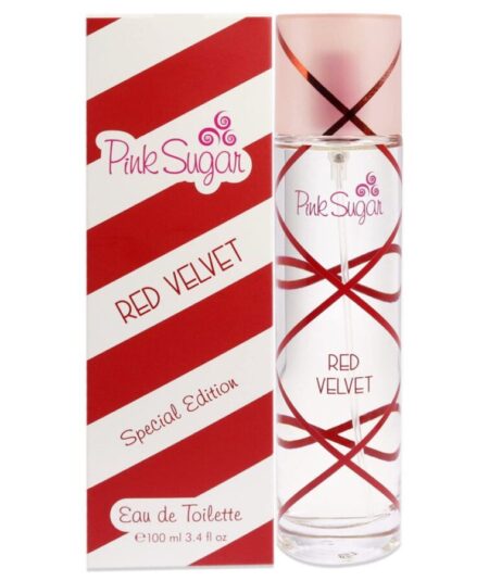 Aquolina Pink Sugar Red Velvet Eau de Toilette 100 ml – Gourmand Floreale con Dolcezza Intensa
