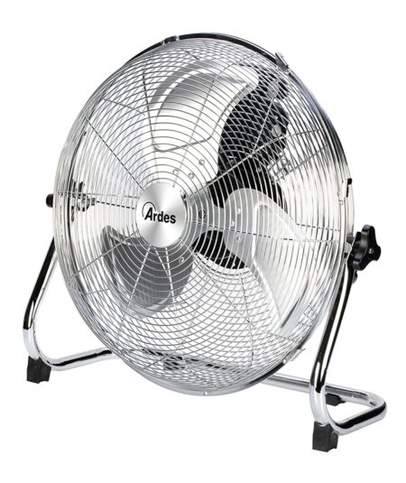 ARDES BOX CHROME 40 (AR5C40B ) - VENTILATORE DA PAVIMENTO IN METALLO 3 PALE DA 40CM 45 WATT 3 VELOCITA'