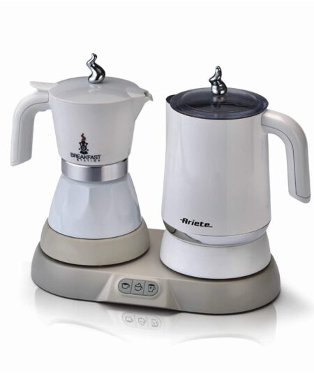 ARIETE BREAKFAST STATION (1344) - SISTEMA ELETTRICO 3 IN 1 MOKA + CAPPUCCINATORE + BOLLITORE - 500W
