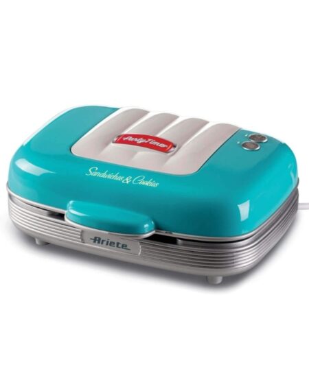 ARIETE SANDWICHES & COOKIES AZZURRO (PARTY TIME) (1972/01) - PIASTRA ELETTRICA MULTIFUNZIONE - 700W