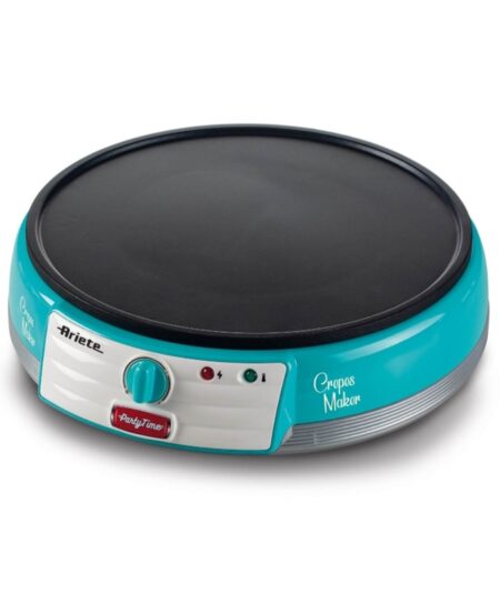 ARIETE CREPES MAKER AZZURRO (PARTY TIME) (0202/01) - PIASTRA ELETTRICA PER CREPES - 1000W