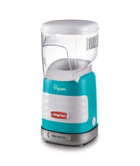 ARIETE POP CORN CELESTE (PARTY TIME) (2956/01) - MACCHINA PER POP CORN - DESIGN VINTAGE - 1100W