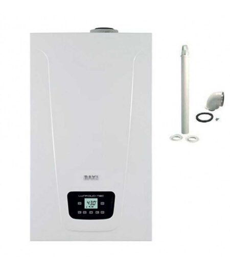 BAXI CALDAIA CAMERA STAFGNA CALD.CON. DUO-TEC COMPATC 24 METANO  CA TUBO TERMINALE KIT FUMO CURVA KIT FUMO