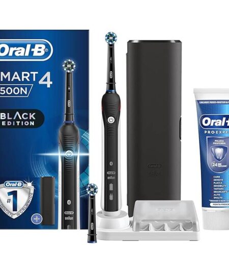 ORAL-B SMART 4 4500 - SPAZZOLINO ELETTRICO - DENTIFRICIO - CUSTODIA DA VIAGGIO