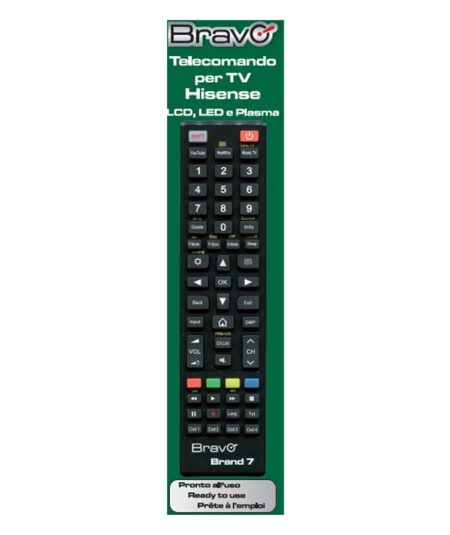 BRAVO BRAND 7 (90202067) - TELECOMANDO COMPATIBILE PER TV HISENSE