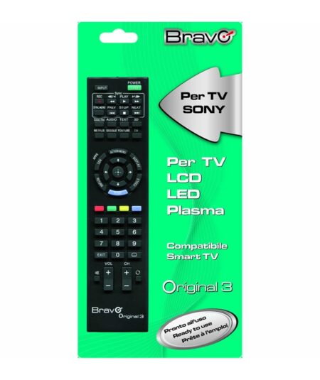 BRAVO ORIGINAL 3 (90202049) - TELECOMANDO COMPATIBILE FEDELMENTE RIPRODOTTO PER TV SONY