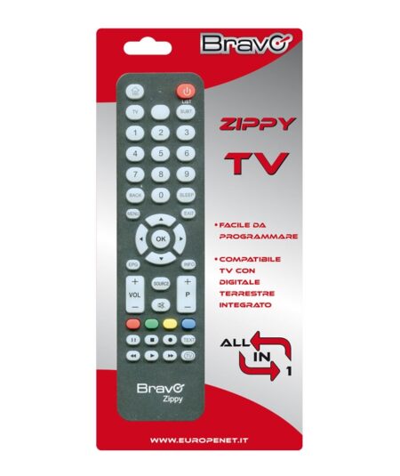 BRAVO ZIPPY (90402304) - TELECOMANDO UNIVERSALE PER TV