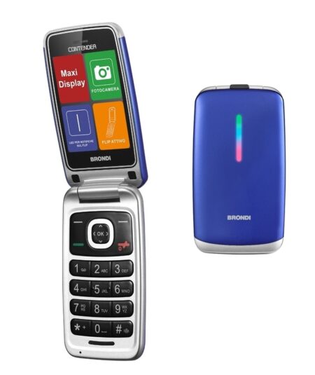 BRONDI CONTENDER (BLU) - TELEFONO CELLULARE PER ANZIANI - FOTOCAMERA