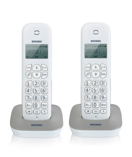 BRONDI GALA TWIN (BIANCO/GRIGIO) - TELEFONO CORDLESS DOPPIO