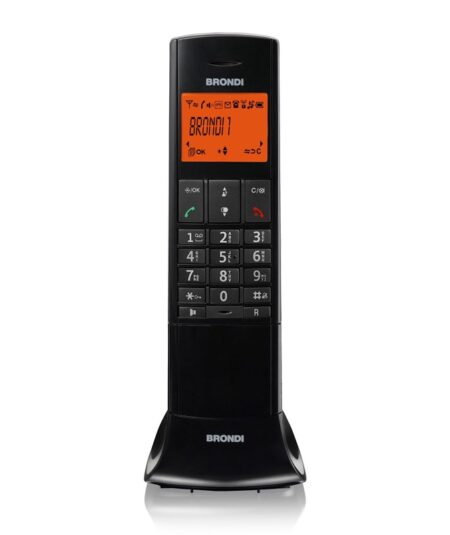 BRONDI LEMURE (NERO) - TELEFONO CORDLESS SINGOLO - VIVAVOCE