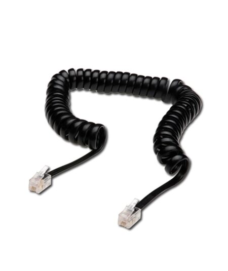 CAVO DIGITUS PER CORNETTA TELEFONICA A SPIRALE MT 4 (CM 60) BLACK