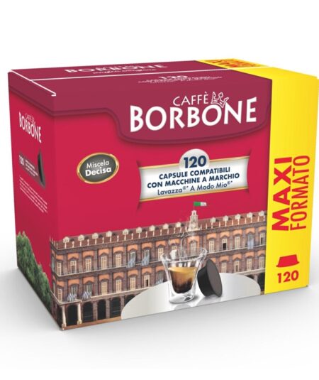 CAFFE' BORBONE MISCELA DECISA (NERA) - BOX 120 CAPSULE COMPATIBILI LAVAZZA A MODO MIO