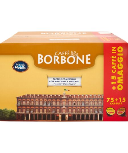 CAFFE' BORBONE MISCELA NOBILE (BLU) - BOX 90 CAPSULE COMPATIBILI NESCAFE' DOLCE GUSTO