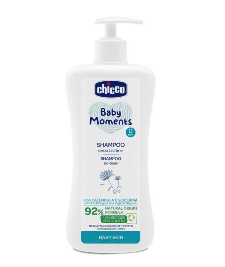 Chicco Baby Moments – Shampoo Calendula & Glicerina 500 ml: Delicato, Idratante e Senza Lacrime