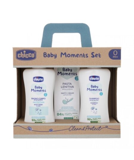CHICCO BABY MOMENTS COFFRET BAGNOSCHIUMA SHAMPOO PASTA LENITIVA