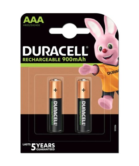 DURACELL HR03BL2 BLISTER 2 BATTERIE MINISTILO RICARICABILI 900mAh